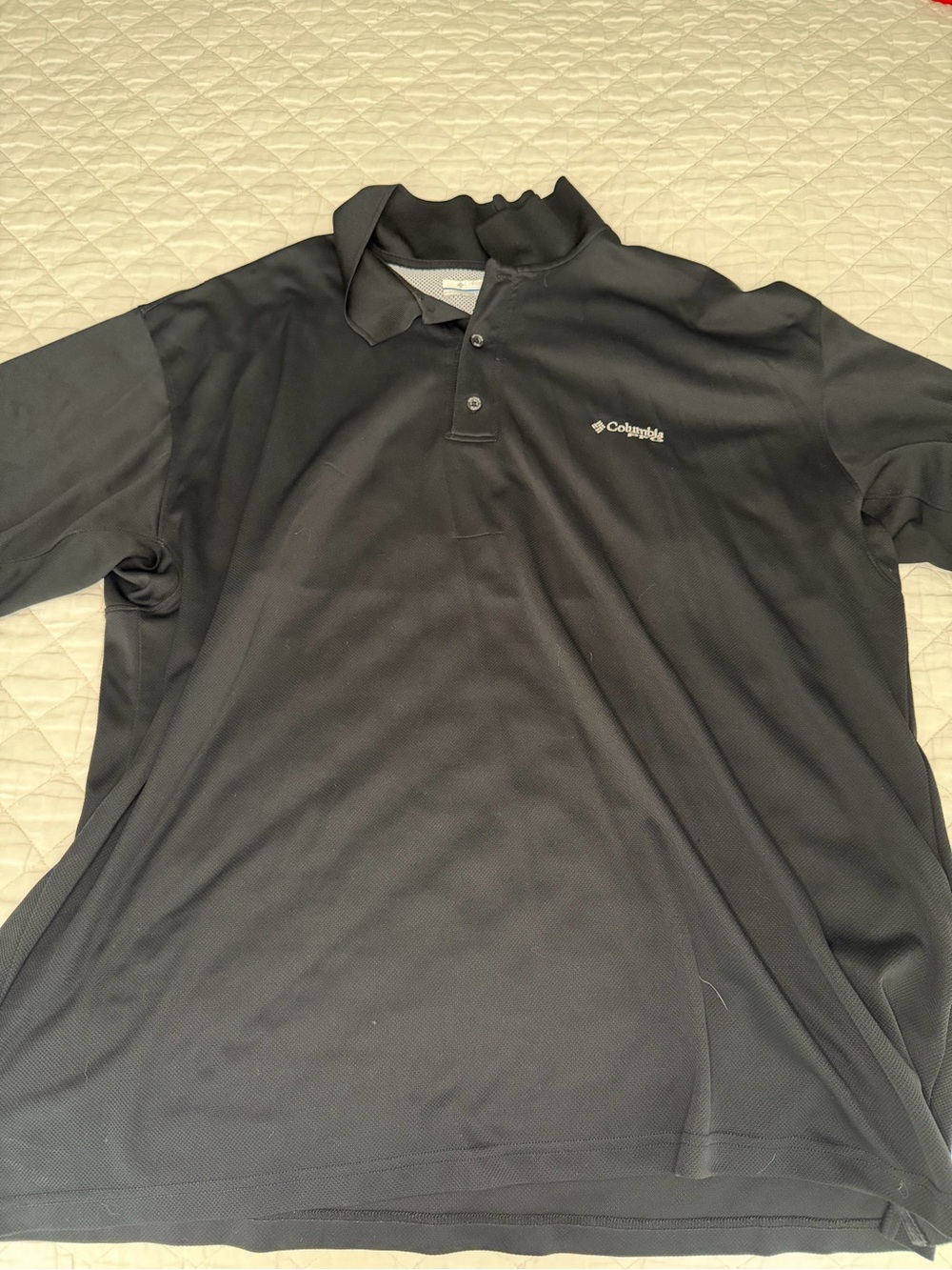 Columbia Men's Black Polo with Subtle Logo